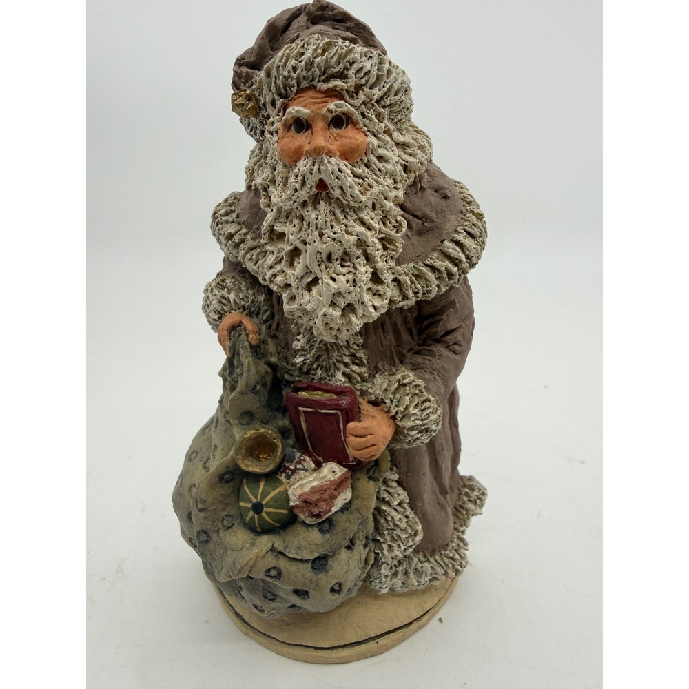 Vintage 1989 June McKenna Santa Claus Figurine Flat Back Numbered 313/10000 7.5"